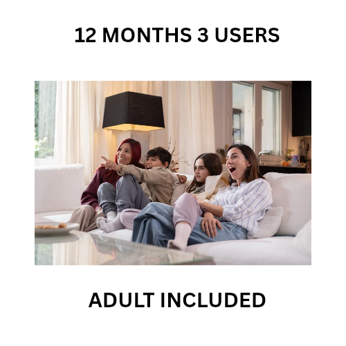 12 MONTHS 3 USERS ADULT INCLUDED
